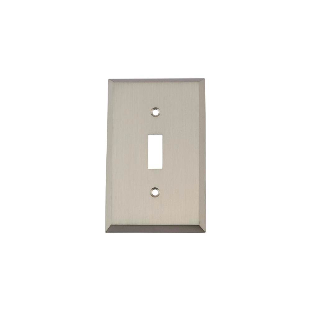 Nostalgic Warehouse Nostalgic Warehouse New York Switch Plate with Single Toggle in Satin Nickel