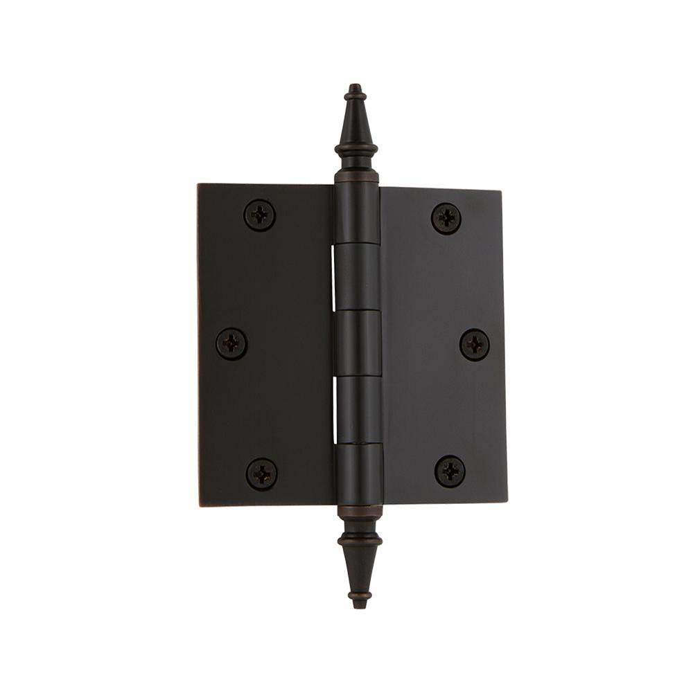 Nostalgic Warehouse Nostalgic Warehouse 3.5'' Steeple Tip Residential Hinge with Square Corners in Timeless Bronze
