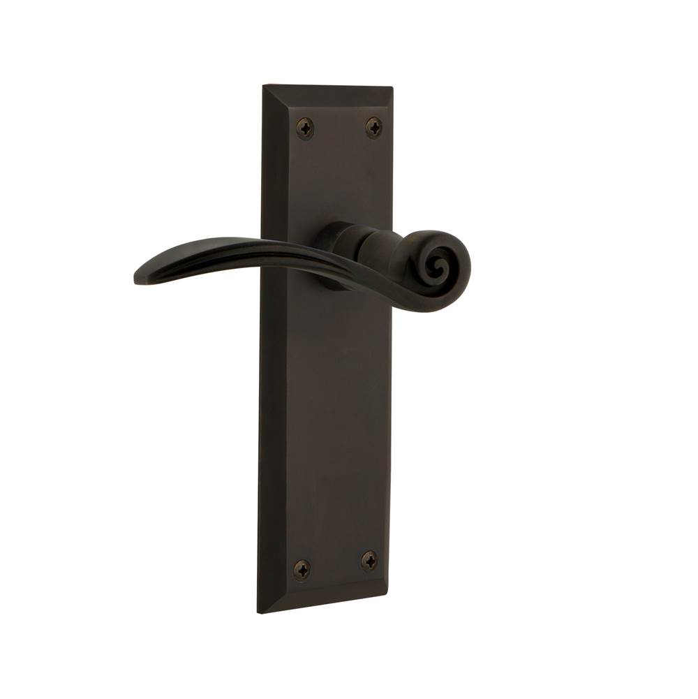 Nostalgic Warehouse Nostalgic Warehouse New York Plate Passage Swan Lever in Oil-Rubbed Bronze
