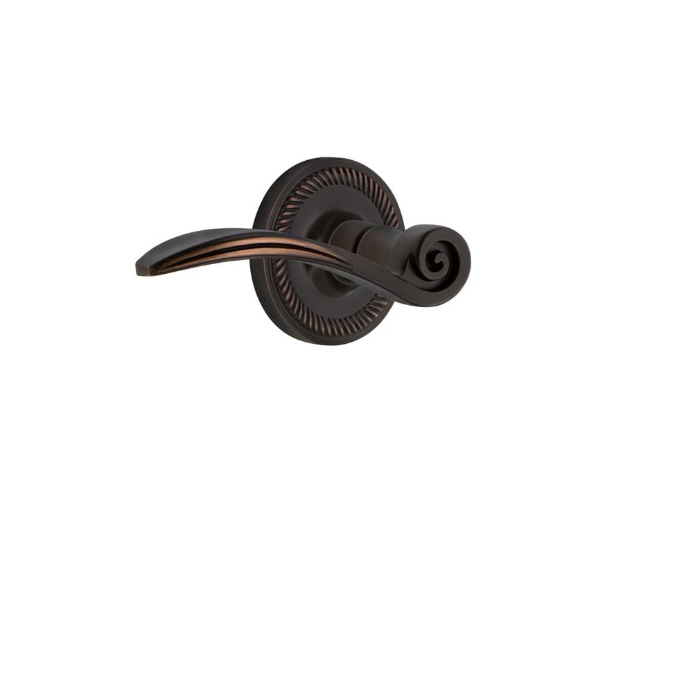 Nostalgic Warehouse Nostalgic Warehouse Rope Rose Double Dummy Swan Lever in Timeless Bronze