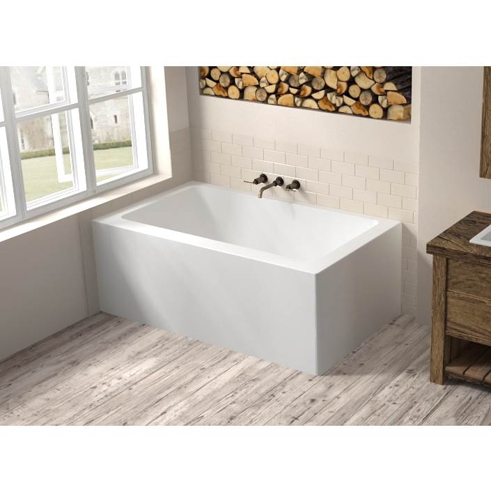 Oceania Baths Loft 2 Sides 66 x 31, ComfortAir Bathtub, Glossy White