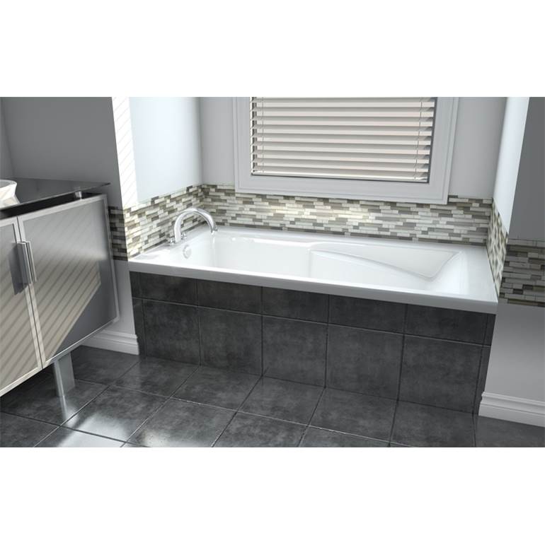 Oceania Baths Sublime Alcove 60 x 30, ComfortAir Bathtub, Glossy White