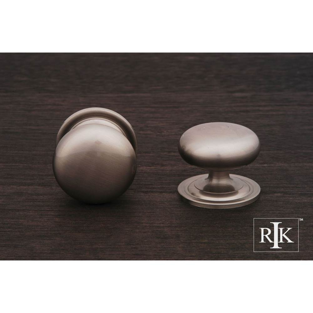 RK International Large Solid Plain Knob with Backplate