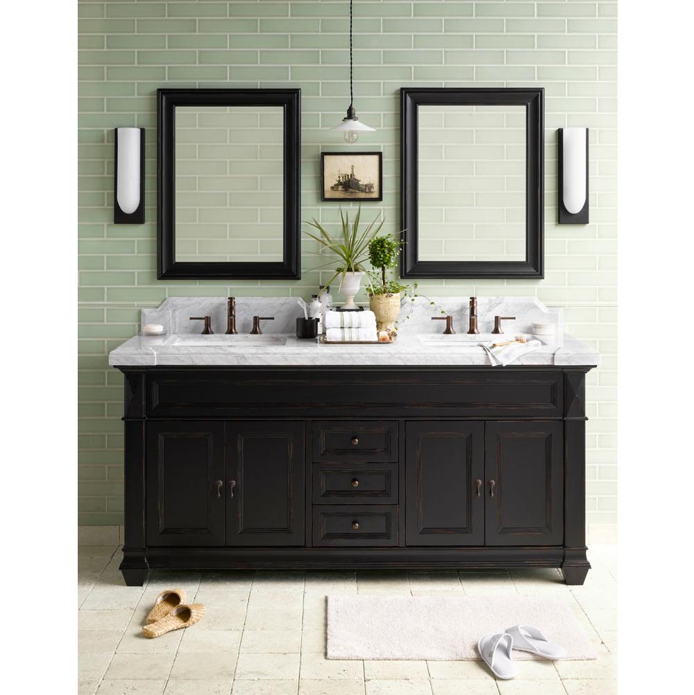 Ronbow 72'' Torino Bathroom Vanity Cabinet Base in Antique Black