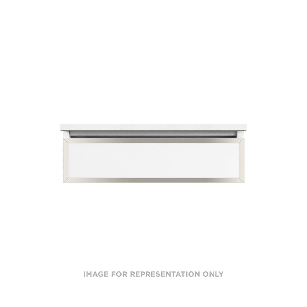 Robern Profiles Framed Vanity, 30'' x 7-1/2'' x 18'', Tinted Gray Mirror, Polished Nickel Frame, Full Drawer, Selectable Night