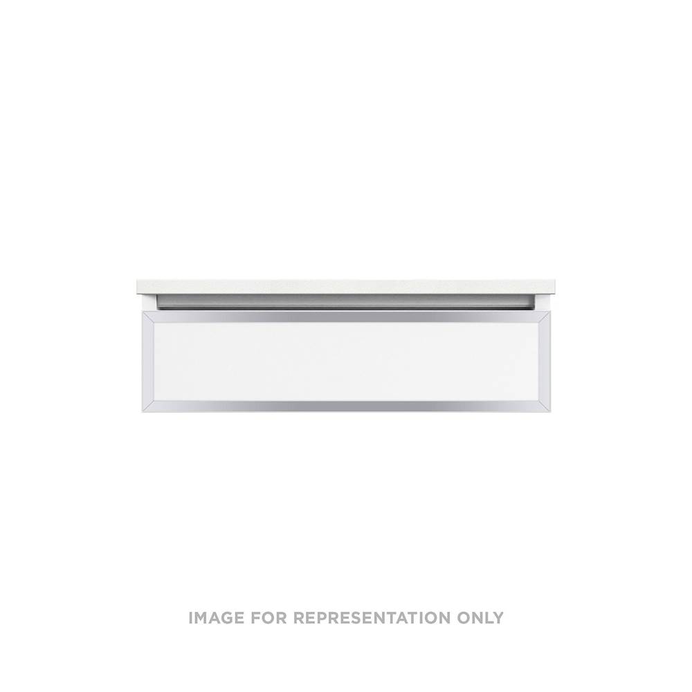 Robern Profiles Framed Vanity, 30'' x 7-1/2'' x 18'', Tinted Gray Mirror, Chrome Frame, Tip Out Drawer, Selectable Night Light,
