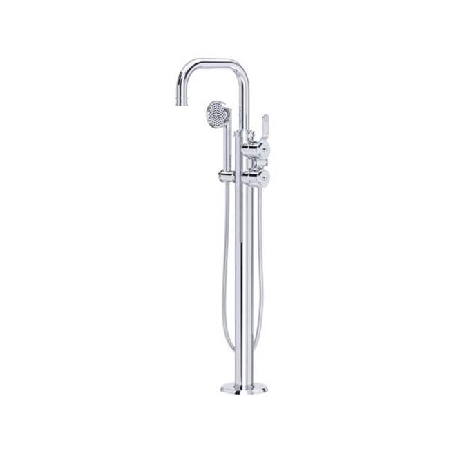Rohl Armstrong™ Single Hole Floor Mount Tub Filler Trim With U-Spout