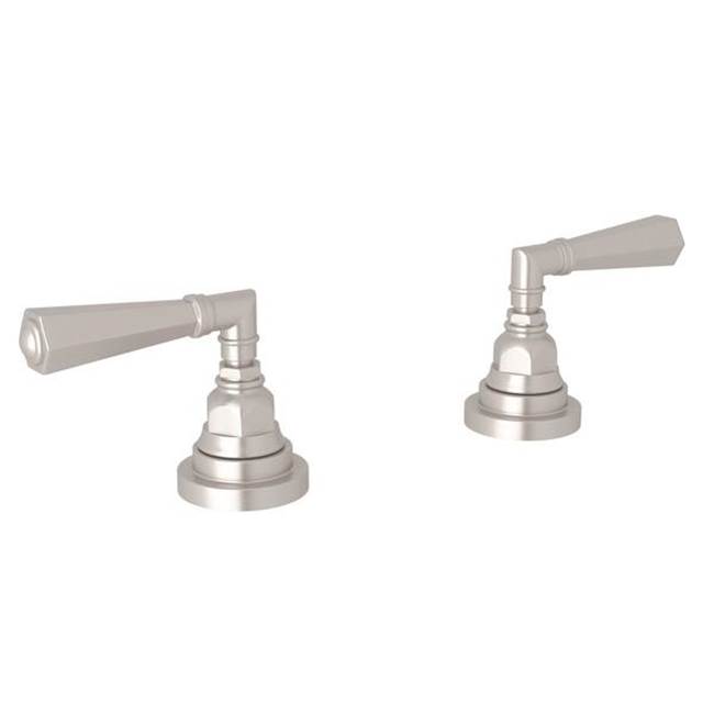 Rohl Rohl San Giovanni Bath Pair Of 1/2'' Hot And Cold Sidevalves Only In Satin Nickel With Metal Lever Handles