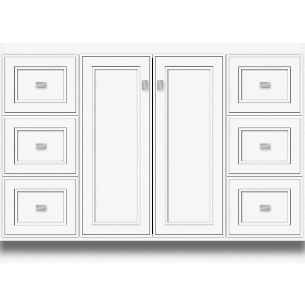 Strasser Woodenworks 48 X 21 X 34.5 Montlake View Vanity Deco Miter Sat White Sb