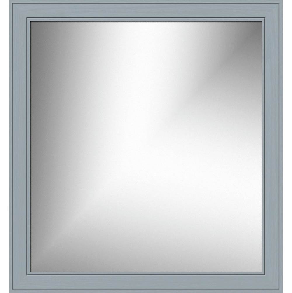 Strasser Woodenworks 30 X .75 X 32 Framed Mirror Non-Bev Deco Miter Silver Oak