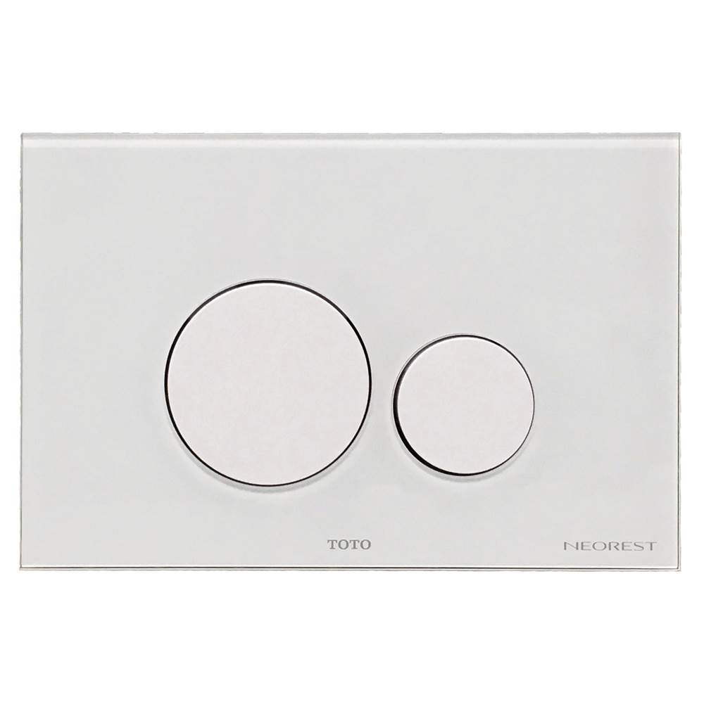 TOTO Toto®  Round Push Button Plate For Neorest In-Wall Tank Unit, White Glass