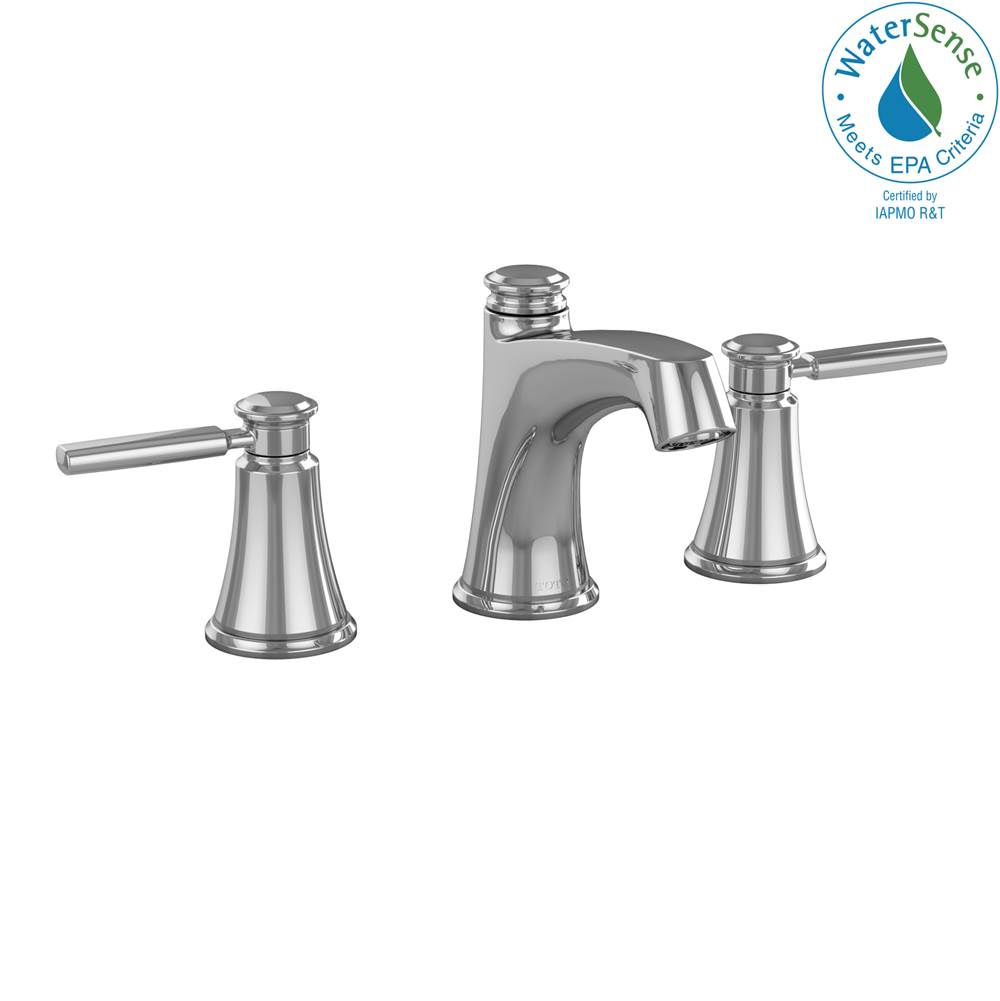 TOTO TOTO Keane Two Handle Widespread 1.5 GPM Bathroom Sink Faucet, Polished Chrome - TL211DDRNo.CP