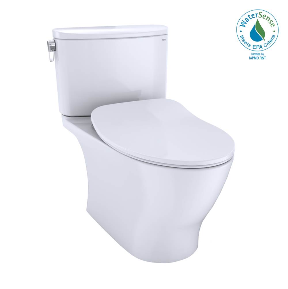 TOTO Toto® Nexus® Two-Piece Elongated 1.28 Gpf Universal Height Toilet With Cefiontect And Ss234 Softclose Seat, Washlet+ Ready, Cotton White