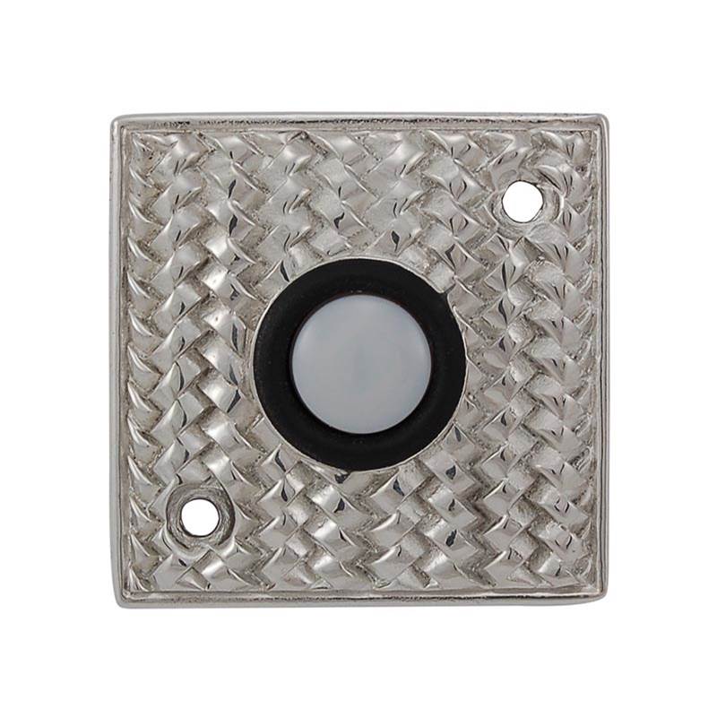 Vicenza Designs Cestino, Doorbell, Square, Polished Silver