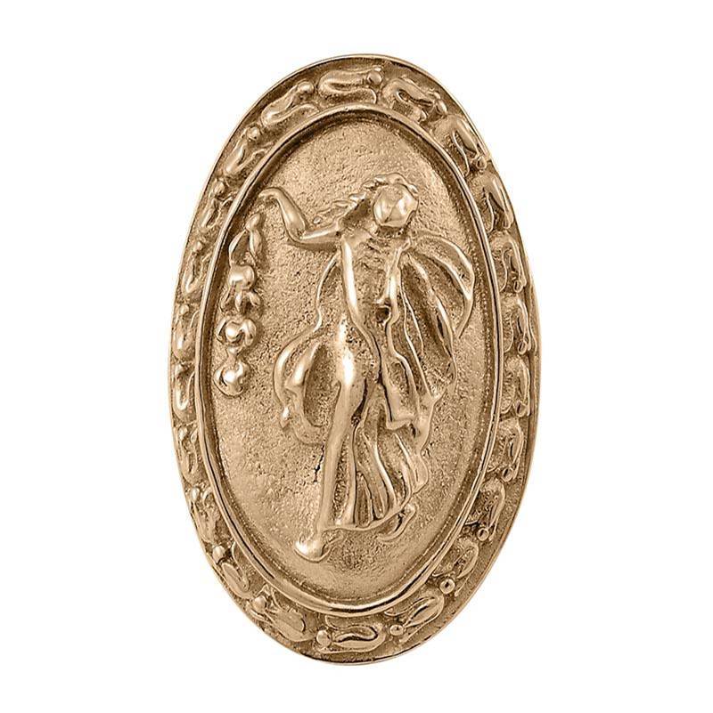 Vicenza Designs Sforza, Knob, Large, Oval, Small Base, Woman, Polished Gold
