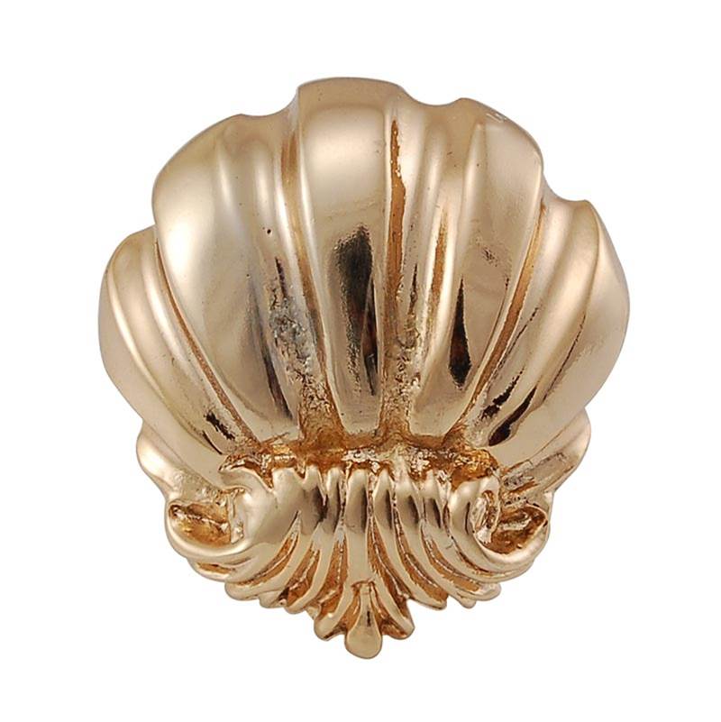 Vicenza Designs Knob, Large, Shell, Polished Gold