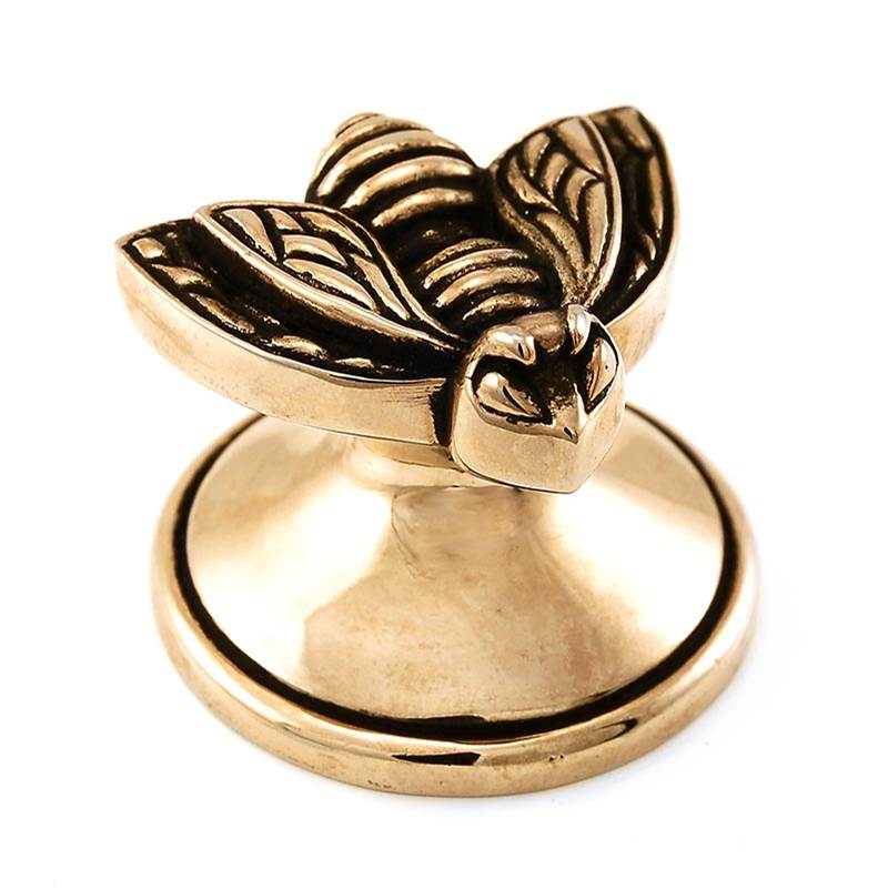 Vicenza Designs Pollino, Knob, Large, Bee, Antique Gold