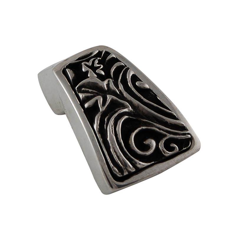 Vicenza Designs K1251 Liscio Leaves Finger Pull Polished Silver