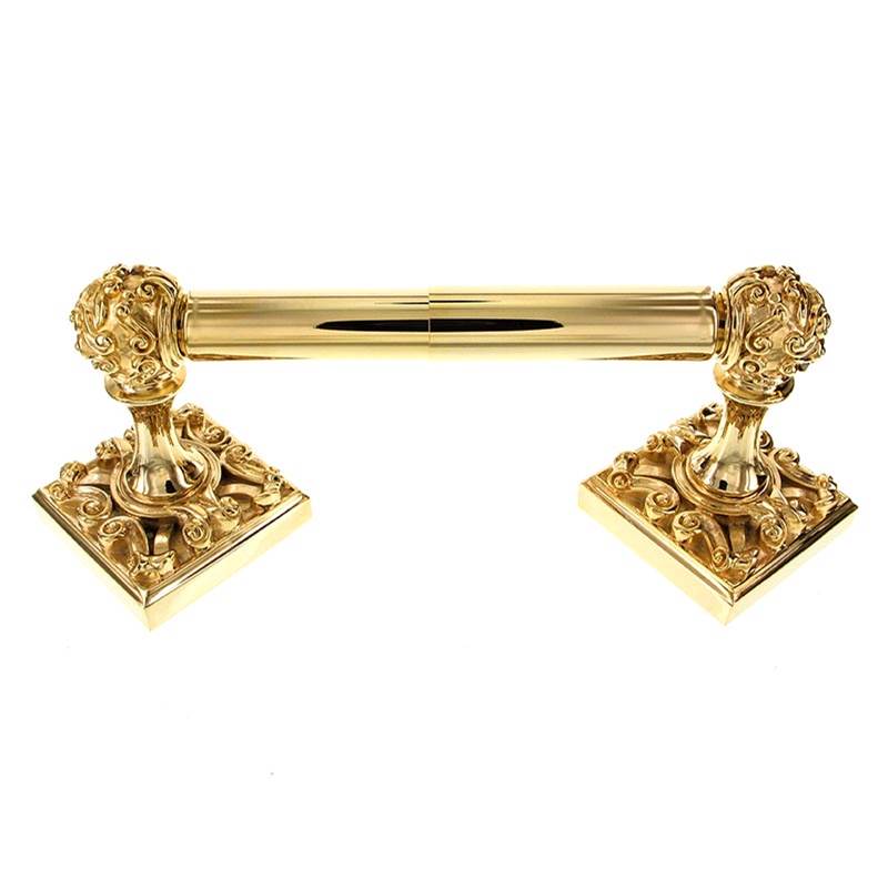Vicenza Designs Sforza, Toilet Paper Holder, Spring, Polished Gold