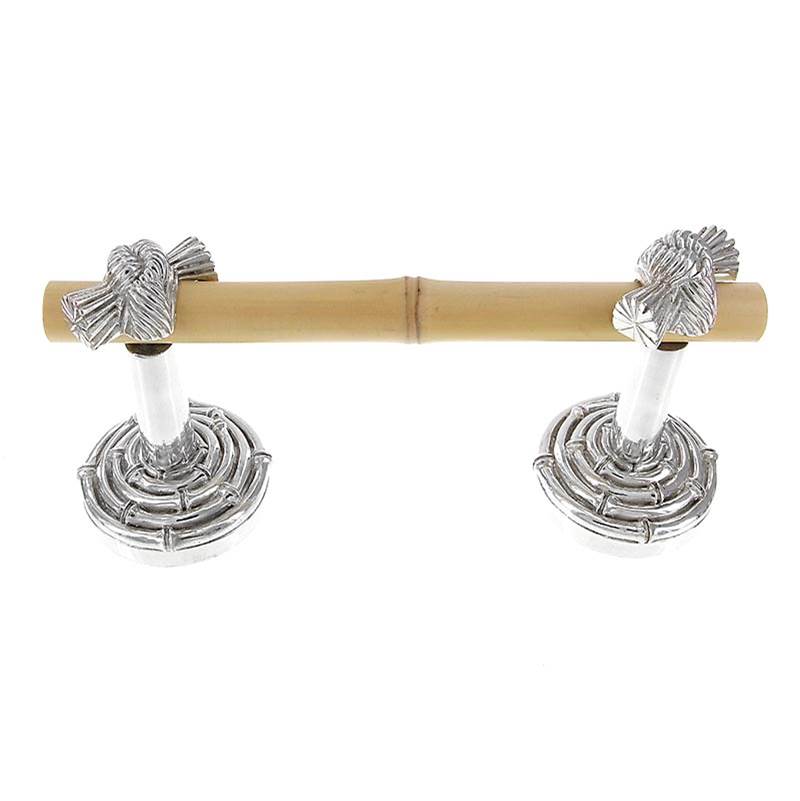 Vicenza Designs Palmaria, Toilet Paper Holder, Bamboo Knot, Spring, Polished Nickel