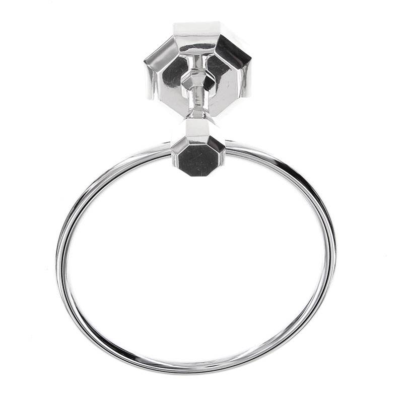 Vicenza Designs Archimedes, Towel Ring, Polished Silver