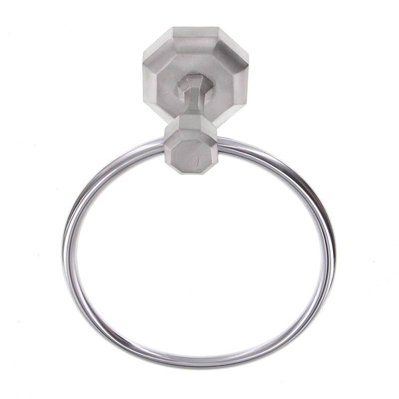 Vicenza Designs Archimedes, Towel Ring, Satin Nickel