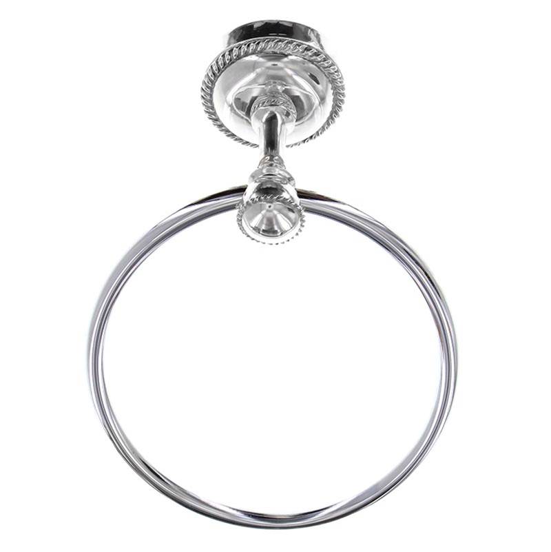 Vicenza Designs Equestre, Towel Ring, Polished Silver