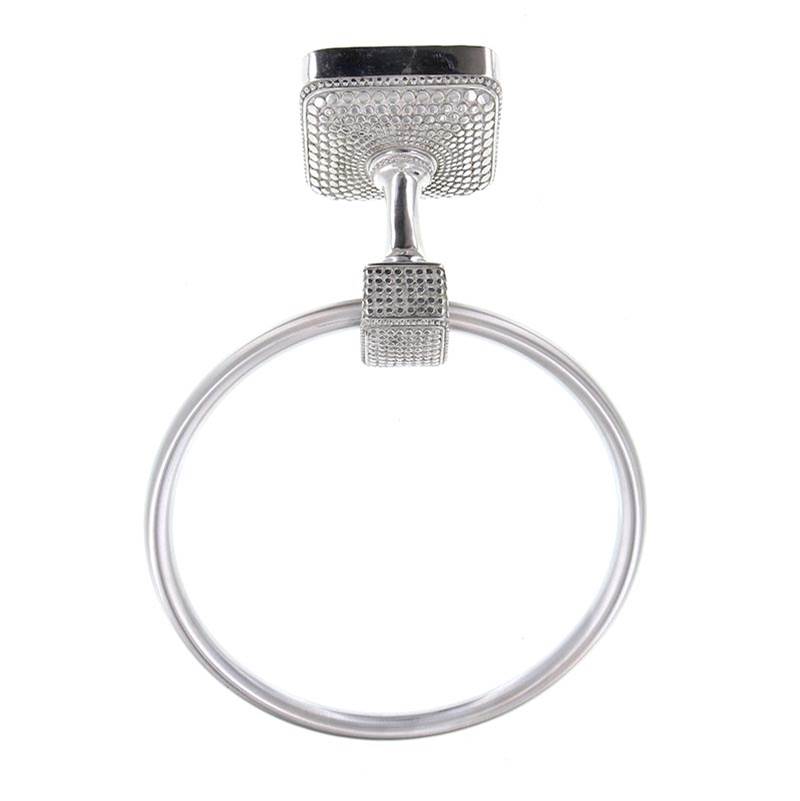 Vicenza Designs Tiziano, Towel Ring, Polished Silver
