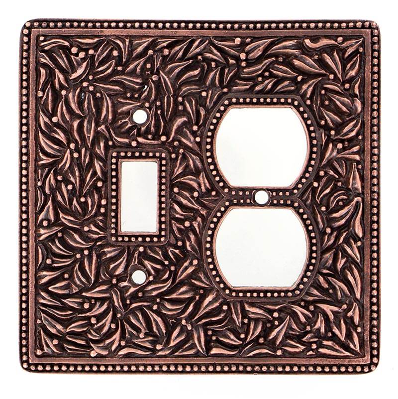 Vicenza Designs San Michele, Wall Plate, Jumbo, Outlet/Toggle, Antique Copper
