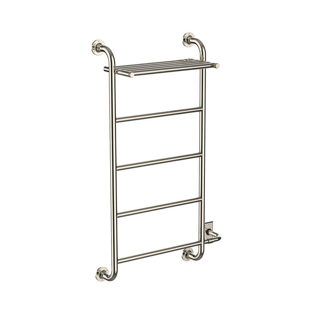 Vogue UK European Classics Custom Towel Dryer With Shelf - Electric Only - Polished Nickel
