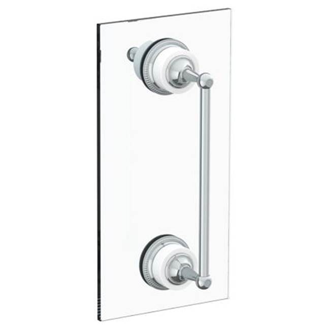 Watermark Venetian 6” shower door pull with knob/ glass mount towel bar with hook