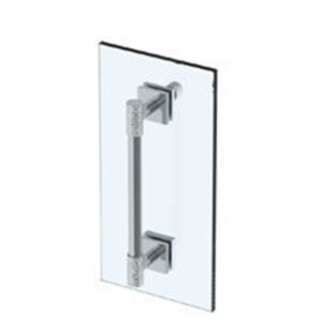 Watermark Sense 24” shower door pull with knob/ glass mount towel bar with hook