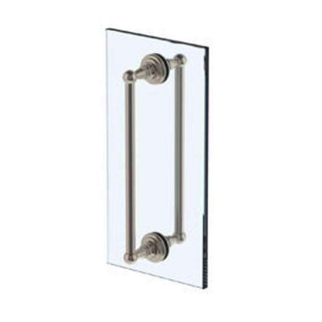 Watermark Rochester 12” double shower door pull/ glass mount towel bar