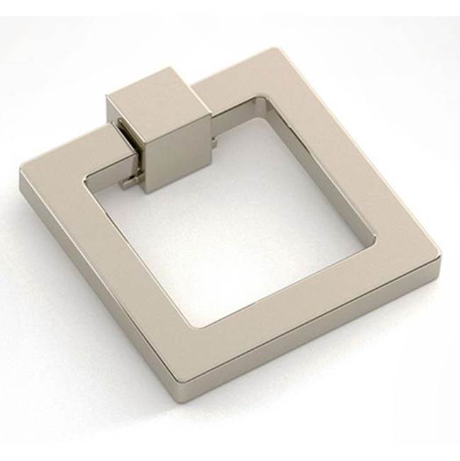 Water Street Brass Hudson 3'' Square Ring Pull - Polished Silver
