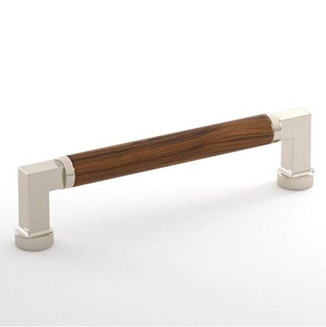 Water Street Brass Manor 8'' Walnut Appliance Pull - 3/4'' Spindle - Polished Nickel