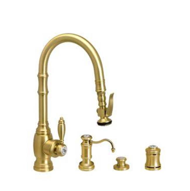 Waterstone Waterstone Traditional Prep Size PLP Pulldown Faucet - Angled Spout - 4pc. Suite