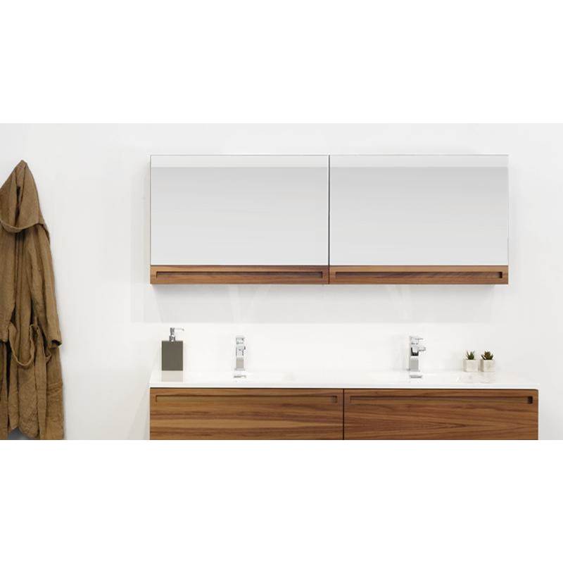 WETSTYLE Furniture Element Rafine - Lift-Up Mirrored Cabinet 48 X 21 3/4 X 6 - Torrified Eucalyptus