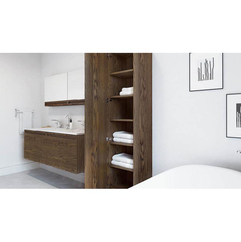 WETSTYLE Furniture Element Rafine - Linen Cabinet 16 X 66 - Oak Black