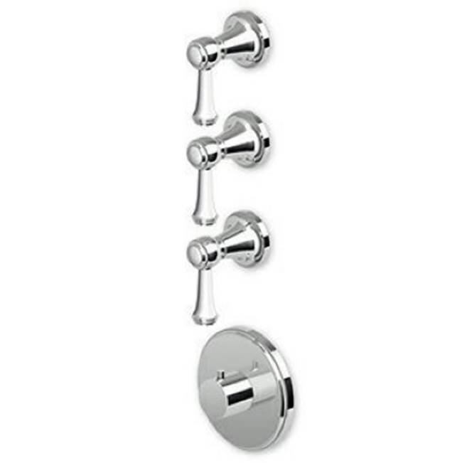 Zucchetti USA Built-in thermostatic shower mixer with 3 volume controls